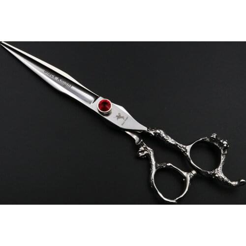 7 Inch Professional Hairdressing Scissors Hair Cutting Scissors Barber Pet Shears Dragon Shaped Handle 440C