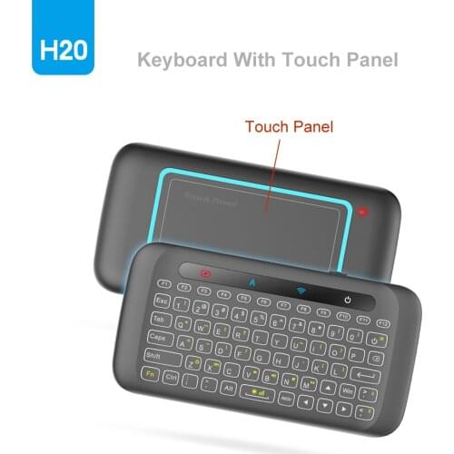 H20 Mini Wireless Keyboard Backlight Touchpad Air mouse IR Leaning Remote control For Andorid BOX Smart TV Windows PK H18 i8