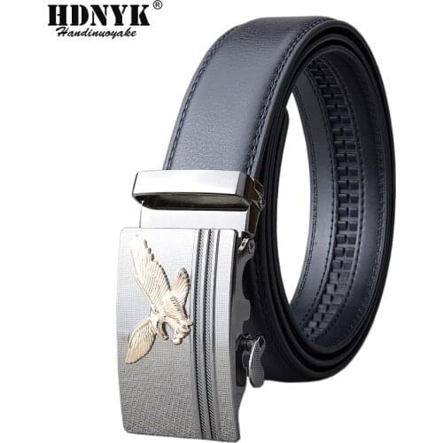 Eagle Style Fashion Men Luxury Brand Belt Business Belts Automatic Buckle Genuine Leather Belt Men Accessories Casual Waist Belt