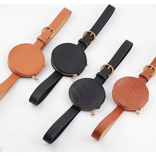 2020 New Deduction side gold buckle jeans wild belts for women fashion Womens Waist belt bag Circle Pin Buckles Belt female