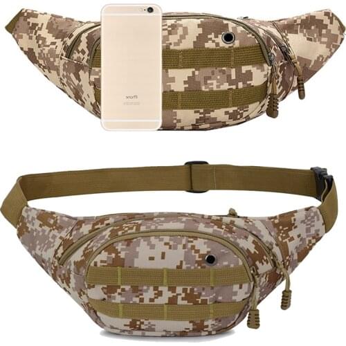 Sports Shoulder PoushWaist Pack Outdoor Bag Pouch Military Camping Hiking Waist Belt Camouflage Fanny Pack Chest UBS Bag Bumbag