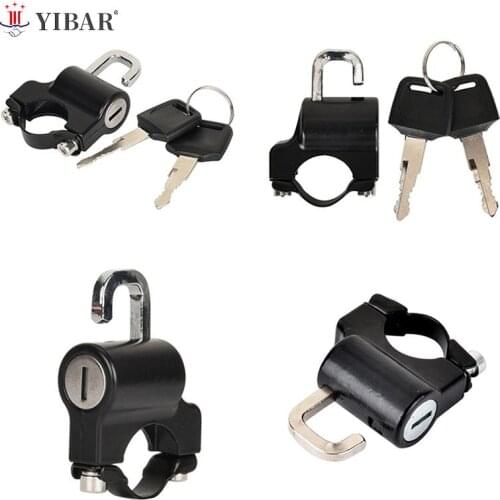 Motorcycle Universal Helmet Lock Handlebar 22-26mm Anti-theft Security Motorbike