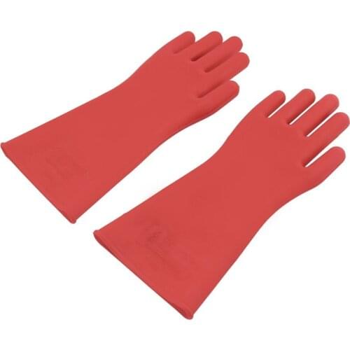 1 Pair Professional 12kv High Voltage Electrical Insulating Gloves Rubber Electrician Safety Glove 40cm Accessory Hot Sellings