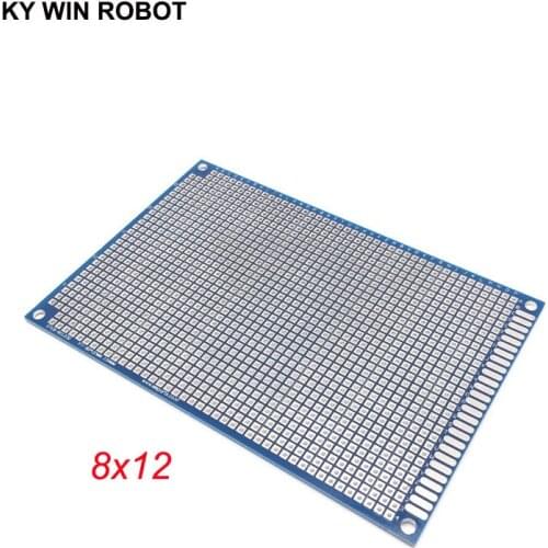 1pcs 8x12cm 80x120 mm Bule Double Side Prototype PCB Universal Printed Circuit Board Protoboard For Arduino