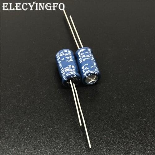 100pcs 100uF 10V100uf Japan ELNA R2B Series 6.3x11mm 10V100uF RBP2 Bipolar Audio Capacitor