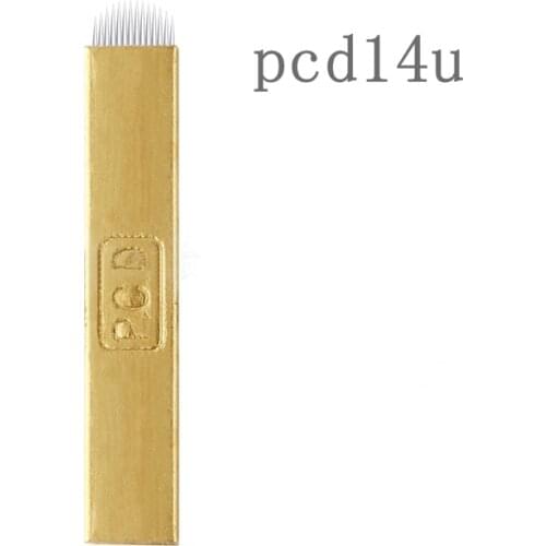 100pcs PCD 14 U needles Circular arc needle blade Manual tattoo pens needle blade microblading needle blade free shipping