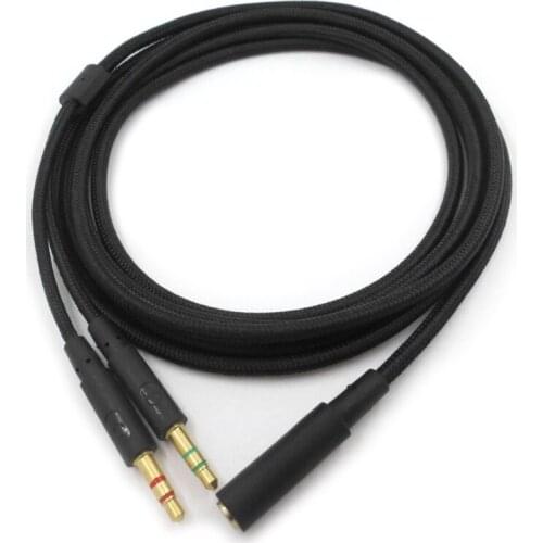 3.5mm Universal 2 in 1 Game Headset Audio- Extend Cable for kingston- Headphone