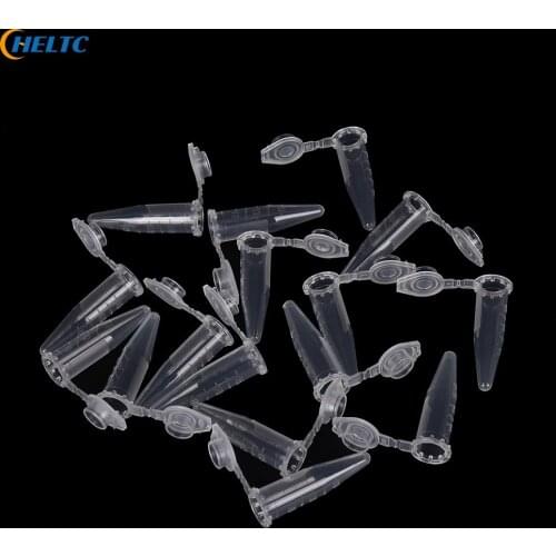 50/ 100PCS Micro Plastic Test Tube Centrifuge Vial Snap Cap Container for Laboratory Sample Specimen Storage Bottles 0.5ML