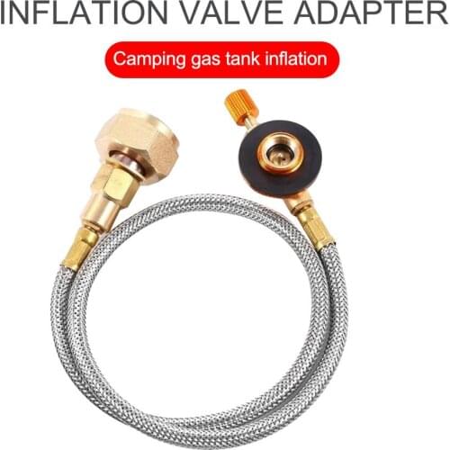 Outdoor Camping Gas Stove Propane Refill Adapter Burner Flat Cylinder Tank Coupler Container Adapter Save Durable Metal Tube