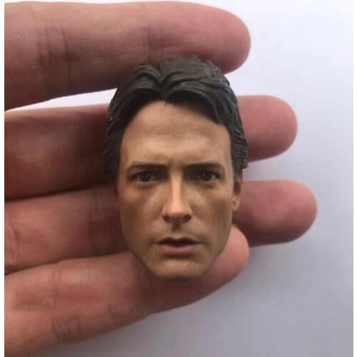 1/6 scale male figure doll accessories Michael J. Fox Back To The Future Marty McFly head sculpt for 12" Action figure doll A060