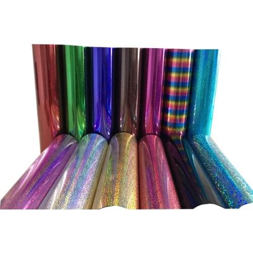 Free shipping 1 sheet 10"x20"/25cmx50cm Laser & Laser colorful Heat Transfer Vinyl for Heat Press Machine Cutting Plotter