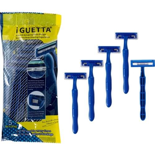 2/3/5pcs Mens Disposable Razor Two Pieces Comfortable Easy To Clean Portable Manual Shaving Double-blade Mens Razor Blade