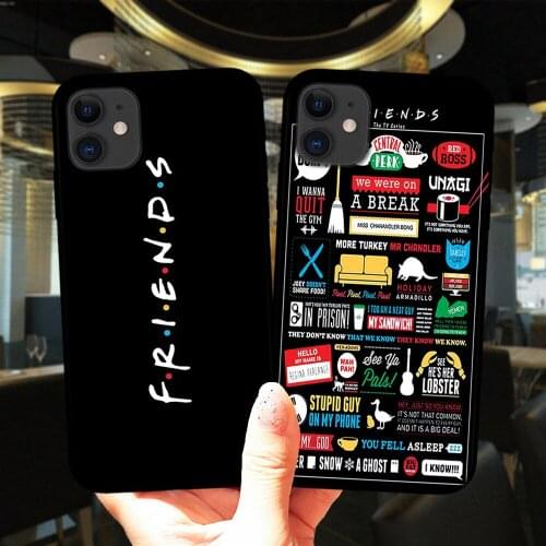 Friends TV Show Central Perk Coffee Phone Case For iPhone 12 Mini 11 Pro XS Max 6S 8 7 Plus X XR 5S SE Black Soft Silicone Cover