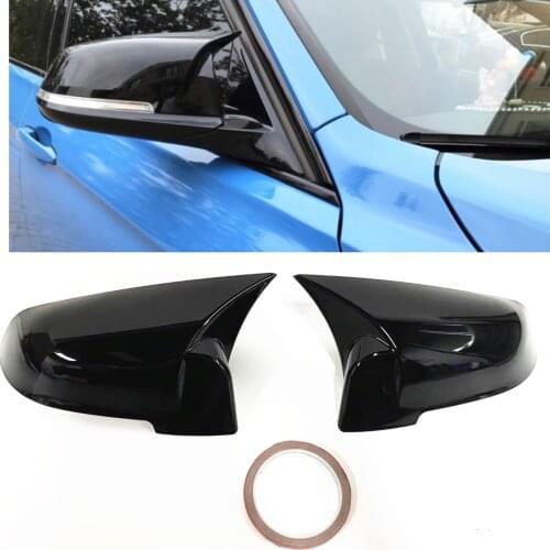 For BMW F10 2014-2019 Car With Original Light Glossy Black Add On Exterior Door Window Side Rear View Cap Rearview Mirror Cover