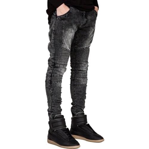 Men Skinny Jeans Biker Jeans Strech Jeans For Men Y2101