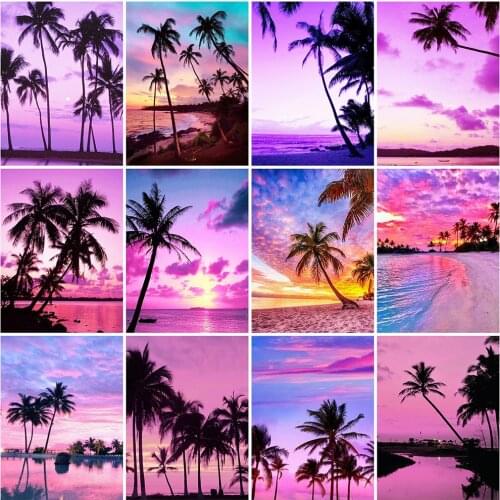 Evershine 5D DIY Diamond Painting Seaside Rhinestones Art Diamond Embroidery Landscape Full Square Mosaic Wall Decoration