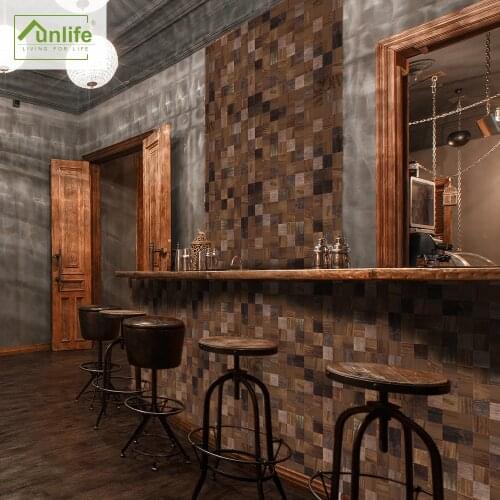 Funlife® Walnut Mosaic Tile Sticker Easy to Clean Self-Adhesive Kitchen Backsplash DIY Removable Peel&Stick Wall Sticker Kitchen