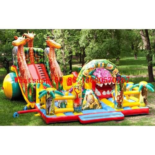 China Guangzhou) inflatable slides, inflatable castles, Inflatable pool slide Obstacle course TOB-193