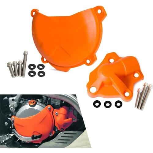 ABS Clutch Cover Water Pump Cover Protector Kit for KTM 250 XC-F EXCF XCFW XCF-W 350 EXC-F/XC-F SIX DAYS FREERIDE 350 2014-2016