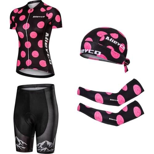 Mieyco Pro Women Breathable Cycling Jersey Set Summer Anti-UV Cycling Bicycle Clothing Quick-Dry Mountain Bike Cycling Clothes