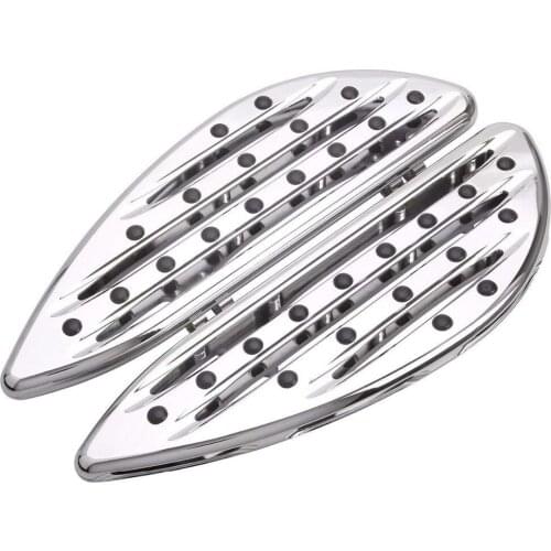 Motorcycle chromed Front CNC Cut Driver Stretched Floorboards for harley driver floorboard for harley FLH FLST FLD Parts