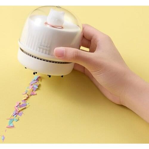 Mini Desktop Vacuum Cleaner USB Recharge Vacuum Cleaner Student Portable Cat Desk Vacuum Cleaner Desk Keyboard Cleaner