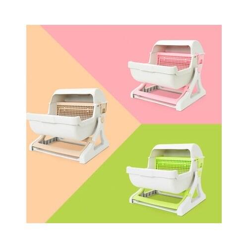 Cat Toilet Extra Large Semi-Automatic Cat Toilet Pet Toilet Semi-Enclosed Litter Box Pet Supplies Cat Litter Box Furniture