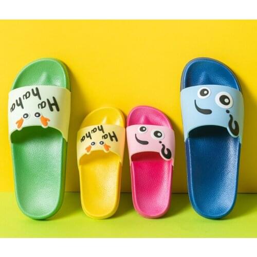 Kids Indoor Room Slippers For Girls Cartoon Home Slippers Women Female Soft Shoes Boys Candy Color Cute Odorless Flip Flop Women