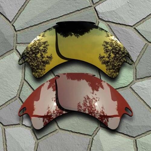 Yellow Golden&Bronze Brown Sunglasses Polarized Replacement Lenses for Oakley Fast Jacket XL