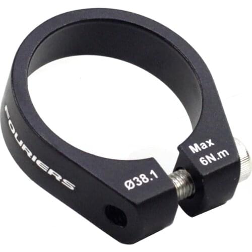 Fouriers Aluminum Seatpost Collar Clamp 37mm 38.1mm 38.6mm Big Size Bolt Fixed Type Seat Post Clamp