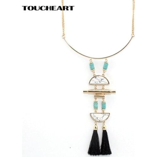 TOUCHEART Fashion Bohemia charm Necklace Femme Long Drop Chain Necklaces & Pendants for Women Tassel Statement Jewelry SNE160149
