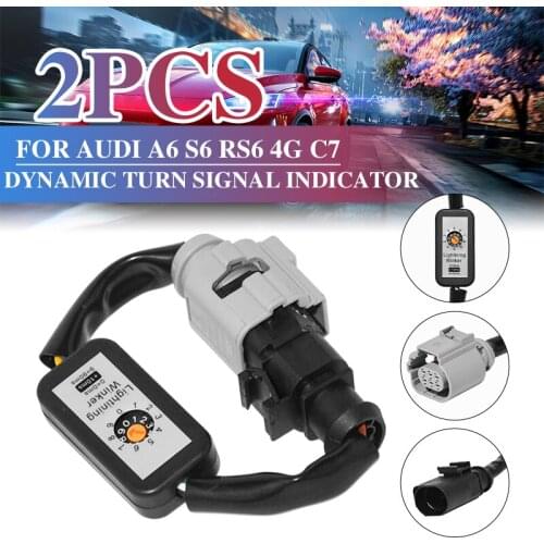 Dynamic Turn Signal Indicator Left&Right Tail Light LED Taillight Add-on Module Cable Wire Harness For AUDI A6 S6 RS6 4G C7