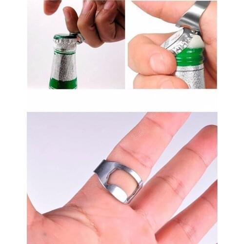 2000pcs/lot Stainless Steel Finger Ring Bottle Opener Bar Beer tool Openers Mini 20mm 22mm