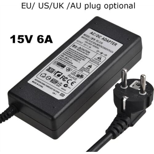 5 PCS AC 100-240V DC 15V 6A AC / DC Switch Power Supply Adapter 15 V Volt For Imax b6 80W B6 V2 RC Balance Battery Charger