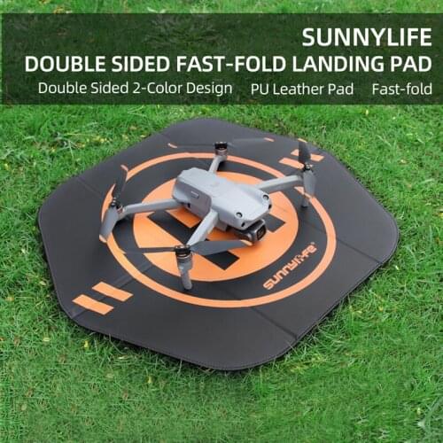 55CM Foldable Landing Pad Universal Leather Waterproof Parking Apron For DJI Mavic Mini 2/Mavic Air 2/2S/FPV Drone Accessories