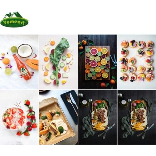 5D Diy Diamond Painting by Number Food Kitchen Decor Needlework Diamond Embroidery Vegetables Spices Spoon 5D Rhinestones Mosaic