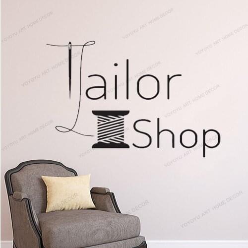 Atelier wall decal Tailor Shop Sewing decor Stickers Fashion wall stickers bedroom Stickers Custom personalized yw-726