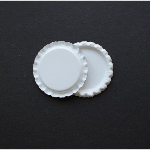 Free Shipping 50 pcs Two-side colored 1 inch Metal Beer White Flattened Bottle Caps for Diy Crafts Hairbow Necklace Accessories