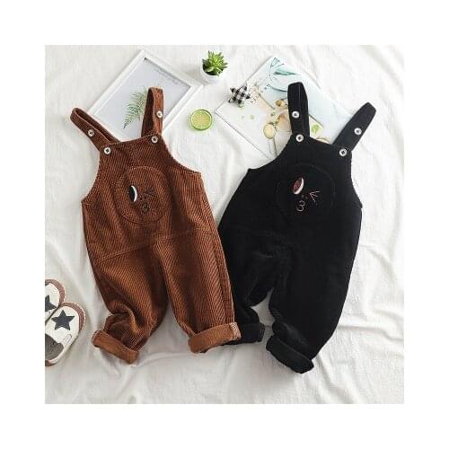 Childrens Overalls 2020 Autumn New Baby Boys and Girls Corduroy Overalls Korean Toddler Trousers Baby Jumpsuit Overalls 1-4Y