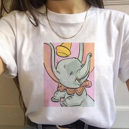 Elephant Dumbo T Shirt Women Disney Animated Films Tshirt Female Graphic Girl T-shirt Unisex Tee Shirts funny Clothing Dropship