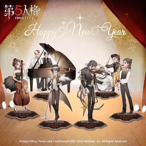 Game Anime Identity V Jazz Night Theme Matha Behamfil Naib Eli Clark Demi Bourbon Acrylic BL Stand Figure Model Cosplay Gifts