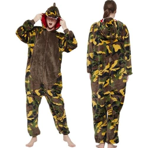 Kigurumi Camouflage Green Dinosaur Onesies Pink Dragon Pajamas Cartoon Costume Cosplay Pyjamas Party Dress Pijamas