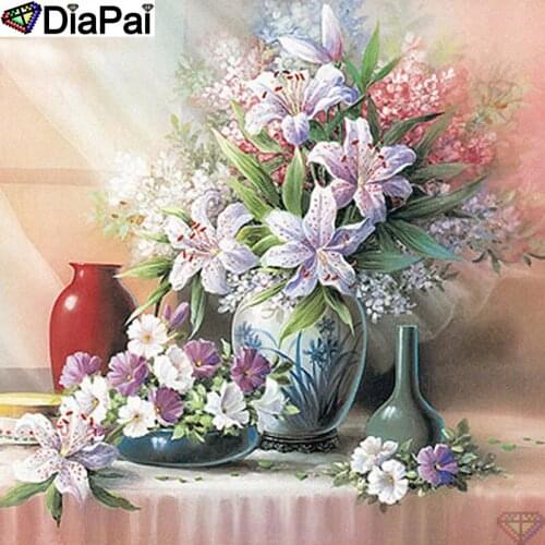 DIAPAI Square Round Drill 5D Diamond Painting Environmental Crafts Full Diamond Embroidery "Flower landscape" Home decor A26897