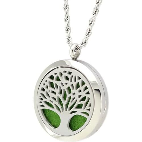New Arrive Aromatherapy/Essential Oils Diffuser Locket Family Tree Floating Locket Pendant Necklace Jewelry 10pcs