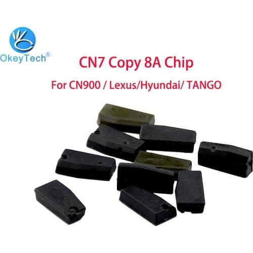 OkeyTech 5/10Pcs CN7 Copy 8A Chip For Toyota For Hyundai For Lexus Remote Car Key Chip Can Works with CN900 CN900mini TANGO