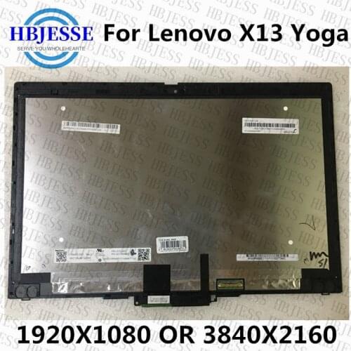 Original 13.3'' 1920*1080 For Lenovo ThinkPad X13 Yoga 20SX0010CD LCD Display Touch Screen Panel assembly P/N SD10W84243B