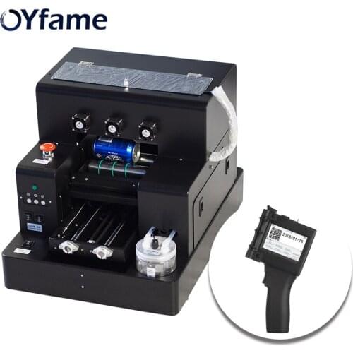 OYfame Automatic A4 UV Printer For Cylinder Bottle Phone Case & Portable Printer Handheld Printer For Wood Glass Plastic Package