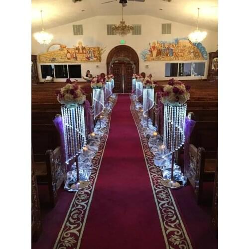 NEW fashion crystal wedding flower stand walkway decor wedding road lead table centerpieces event party decoration 110cm