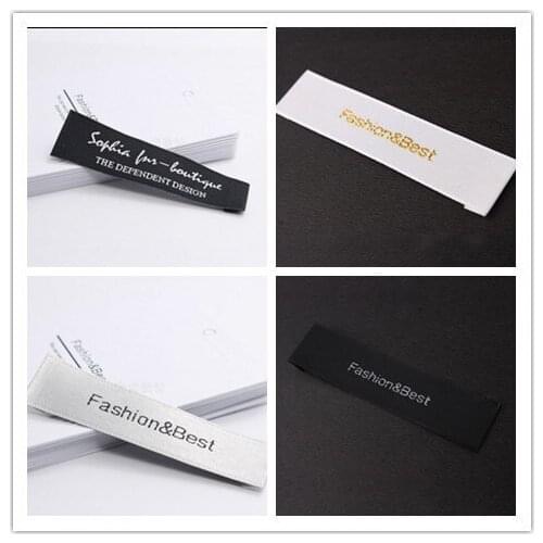 Custom garment label Custom logo shirt jacket shoe labels sewing on laundry labels for clothing FC-L-0024
