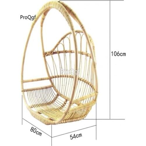 Prodgf 1 Set 106*54*80cm Rattan Minshuku Hanging Chair 2